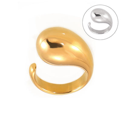 18K Gold Teardrop Ring - NB Accessories