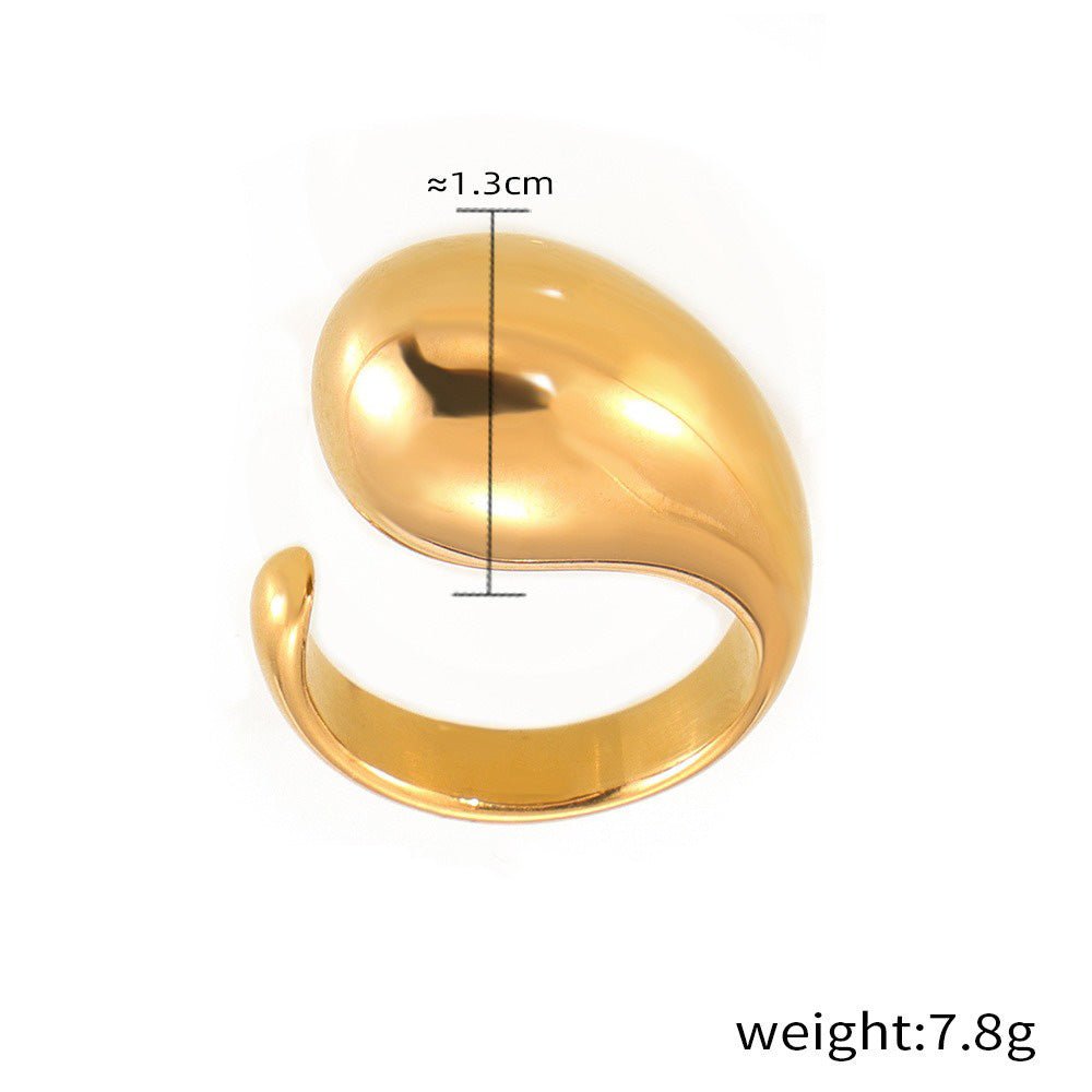 18K Gold Teardrop Ring - NB Accessories