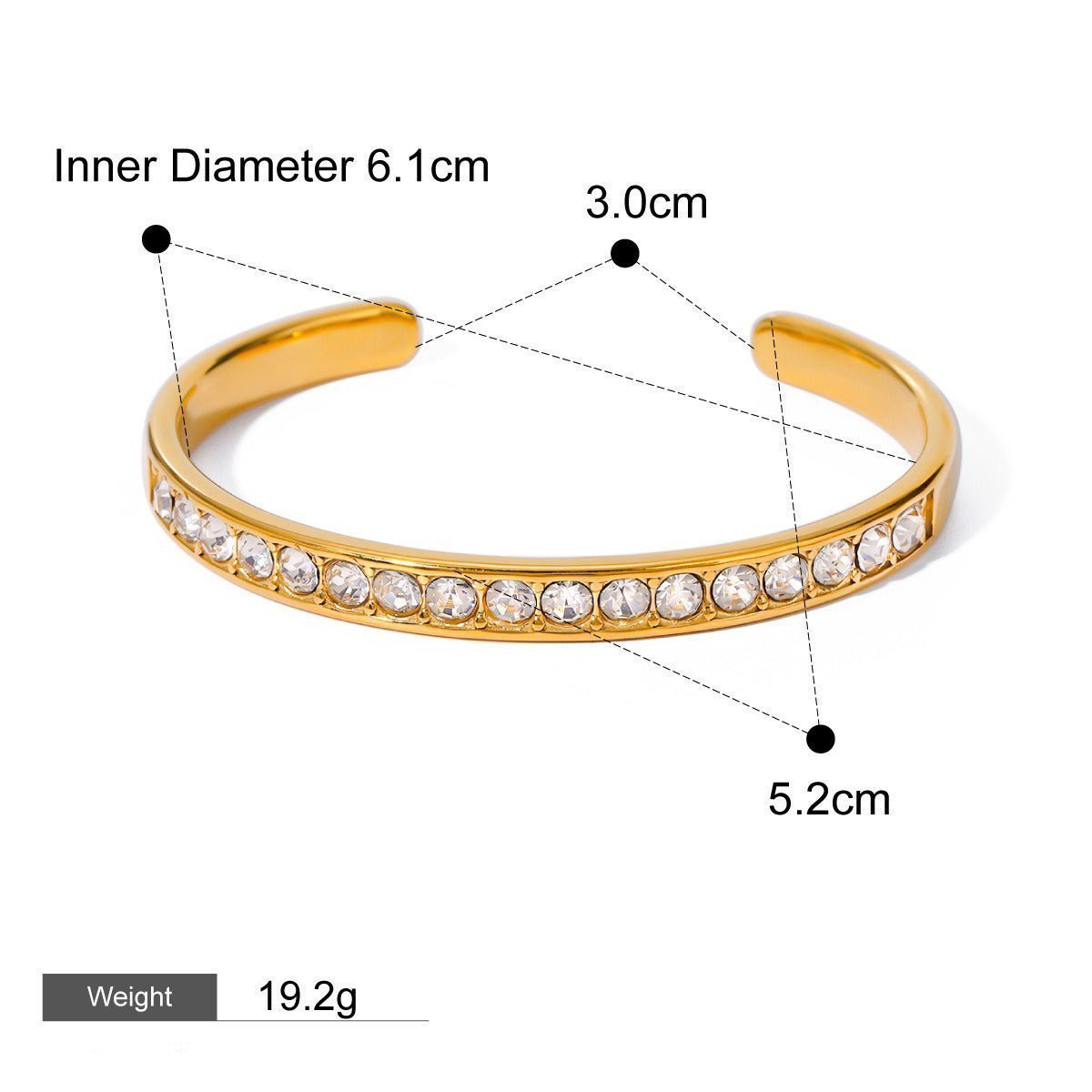 Diamond - Studded Bracelet - NB Accessories