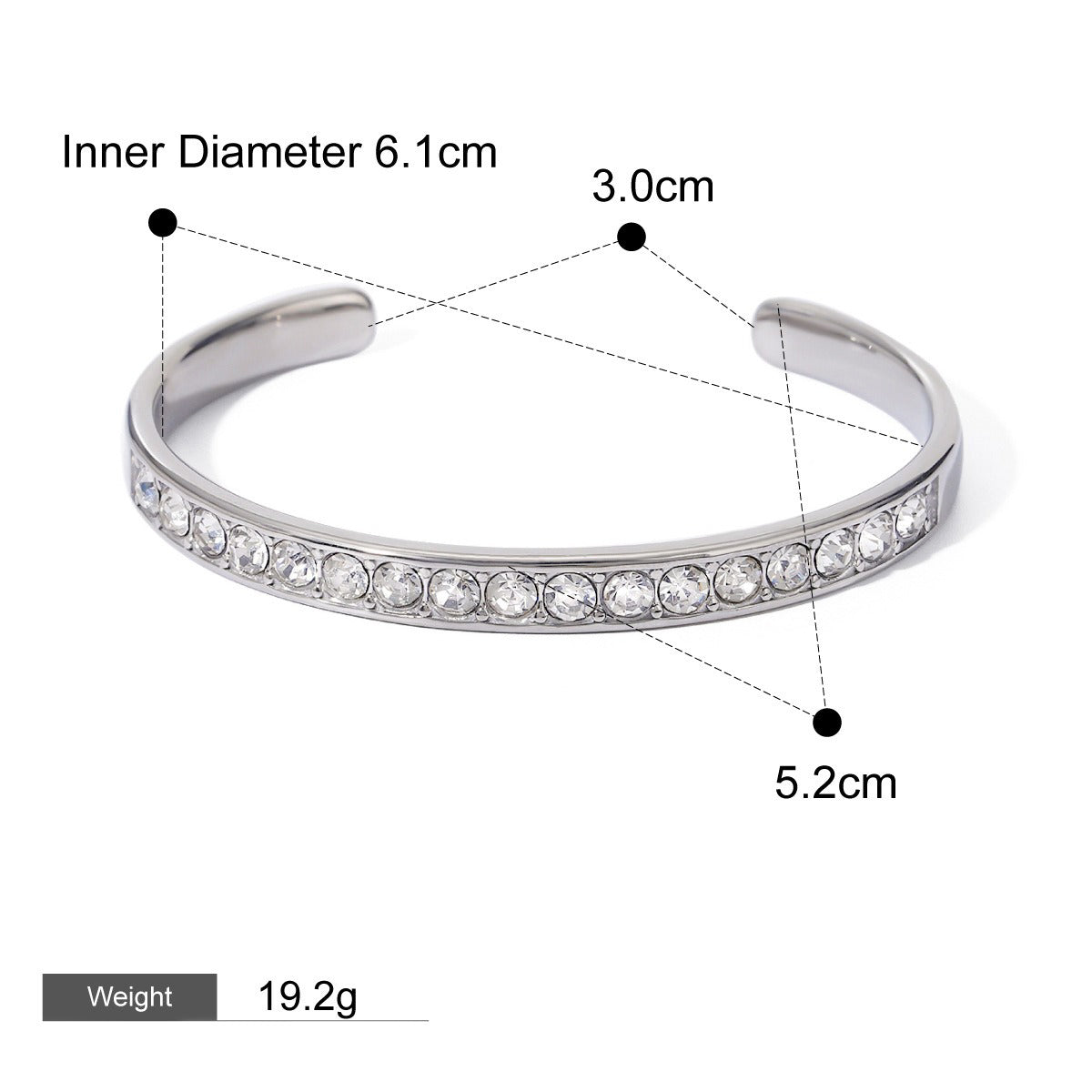 Diamond - Studded Bracelet - NB Accessories