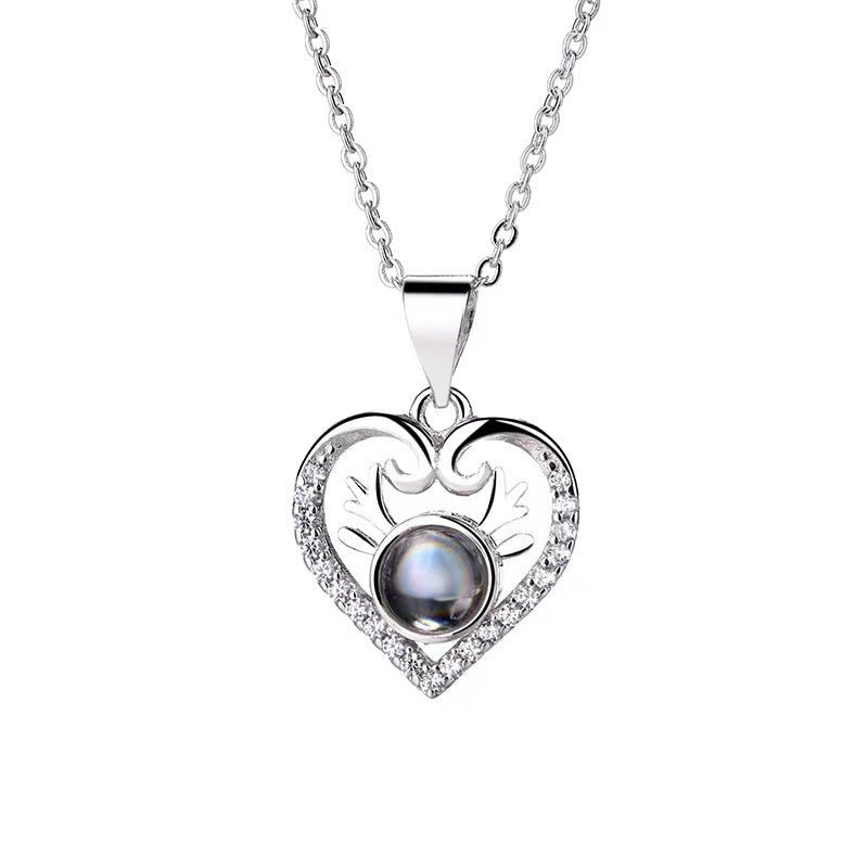 Heart Diamond Projection Necklace - NB Accessories