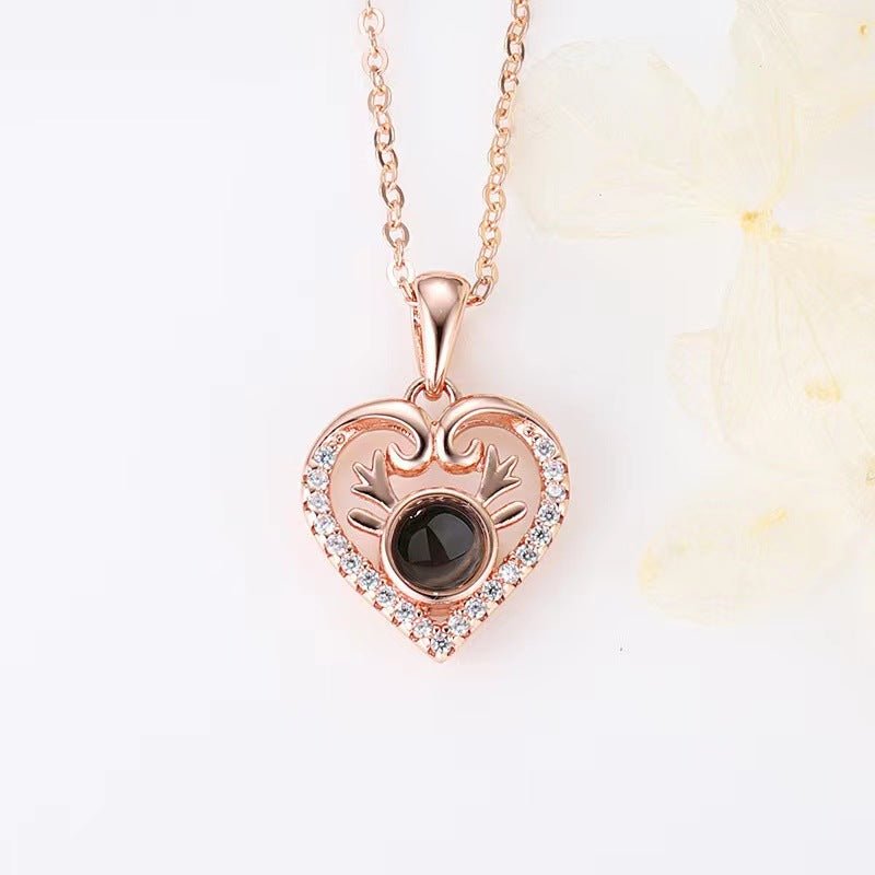 Heart Diamond Projection Necklace - NB Accessories