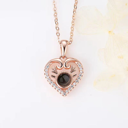 Heart Diamond Projection Necklace - NB Accessories