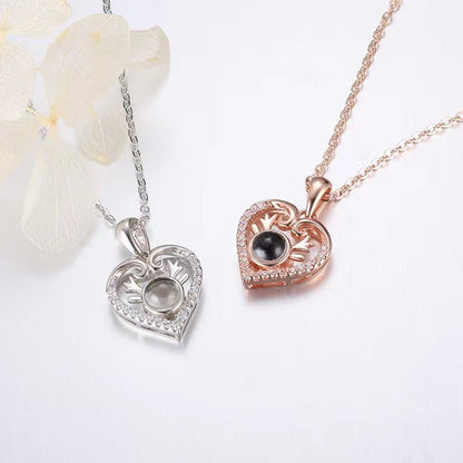 Heart Diamond Projection Necklace - NB Accessories