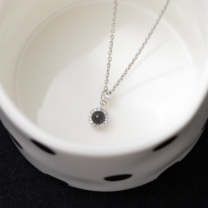 Round Diamond Drop Projection Necklace - NB Accessories