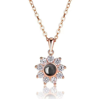 Sunflower Diamond Projection Necklace - NB Accessories