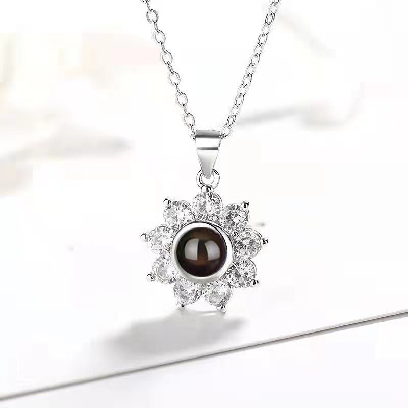 Sunflower Diamond Projection Necklace - NB Accessories