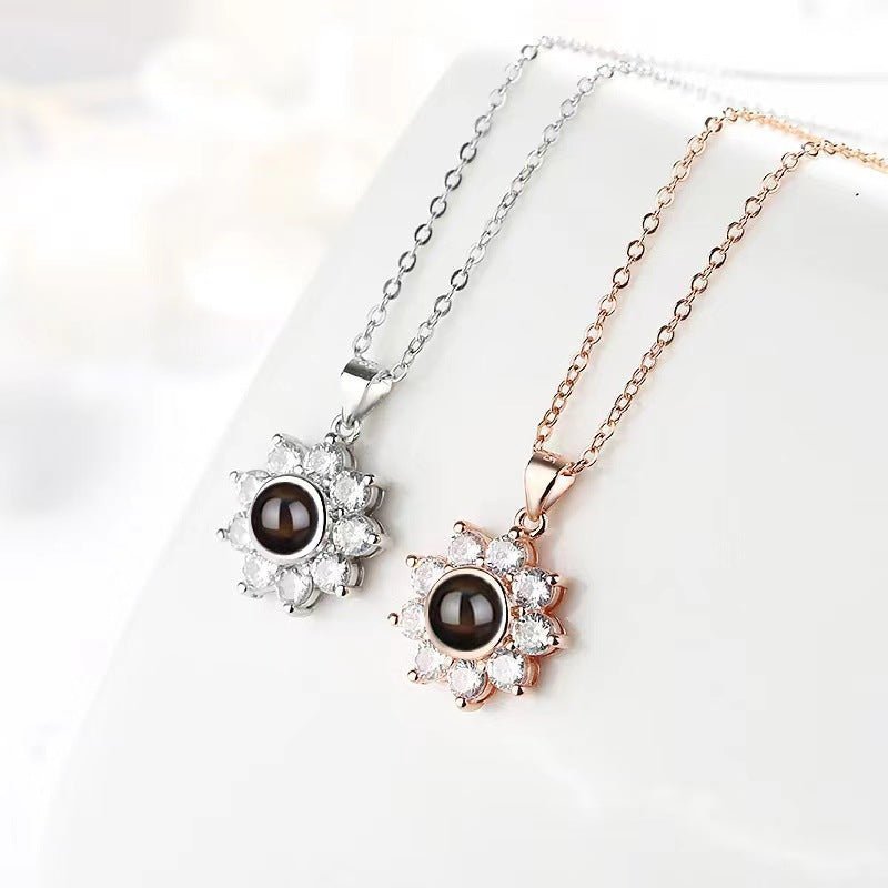 Sunflower Diamond Projection Necklace - NB Accessories