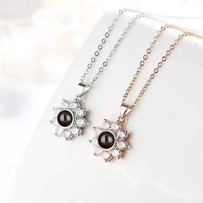 Sunflower Diamond Projection Necklace - NB Accessories