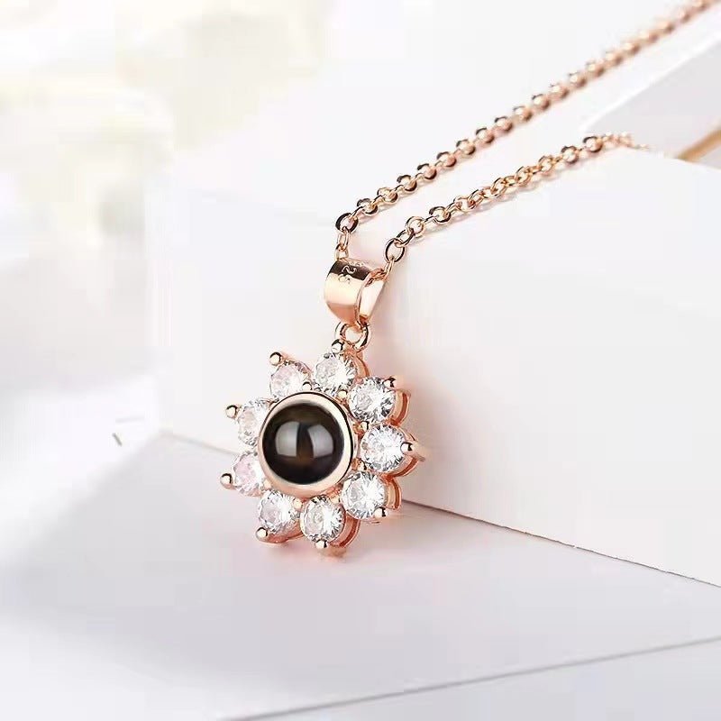 Sunflower Diamond Projection Necklace - NB Accessories